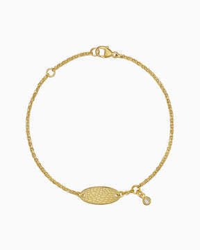 Nasenabdruck Gravurarmband Gravurplatte Oval Zirkonia