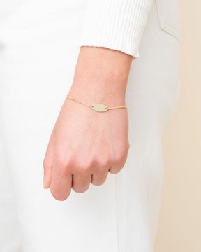Handschrift upload graveren armband graveerplaat ovaal