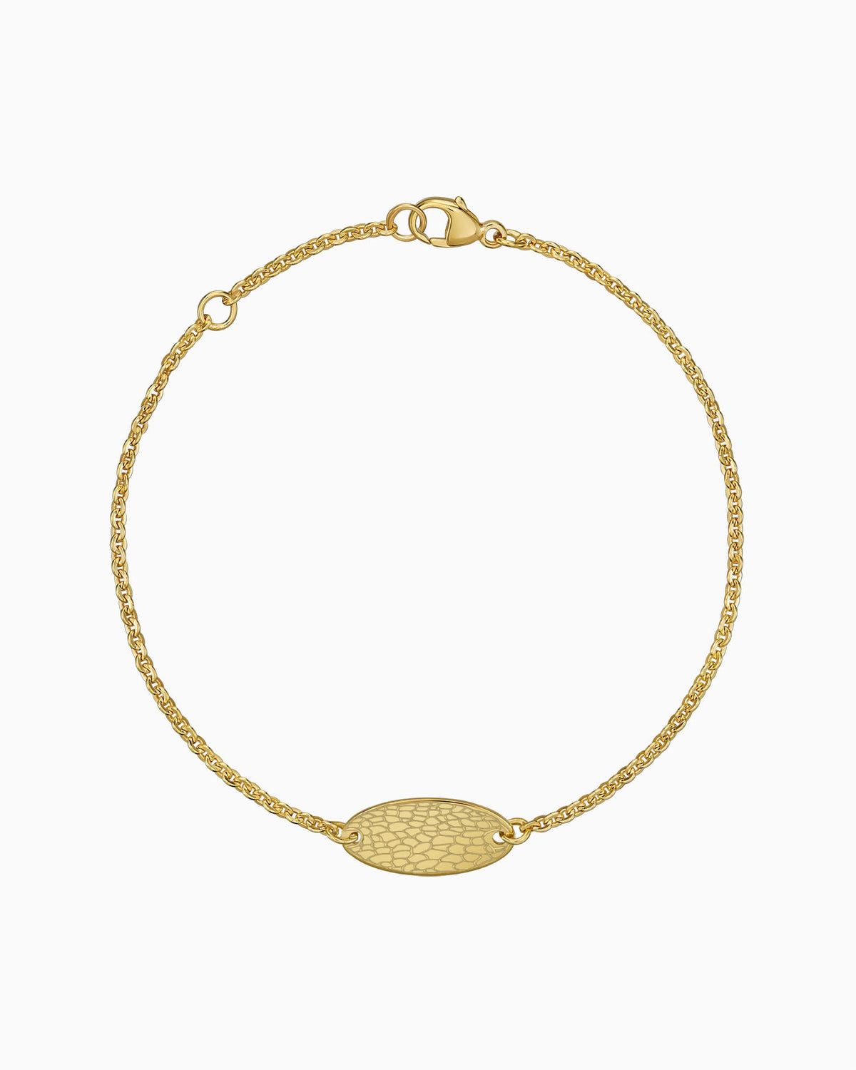 Nasenabdruck Gravurarmband Gravurplatte Oval Zirkonia