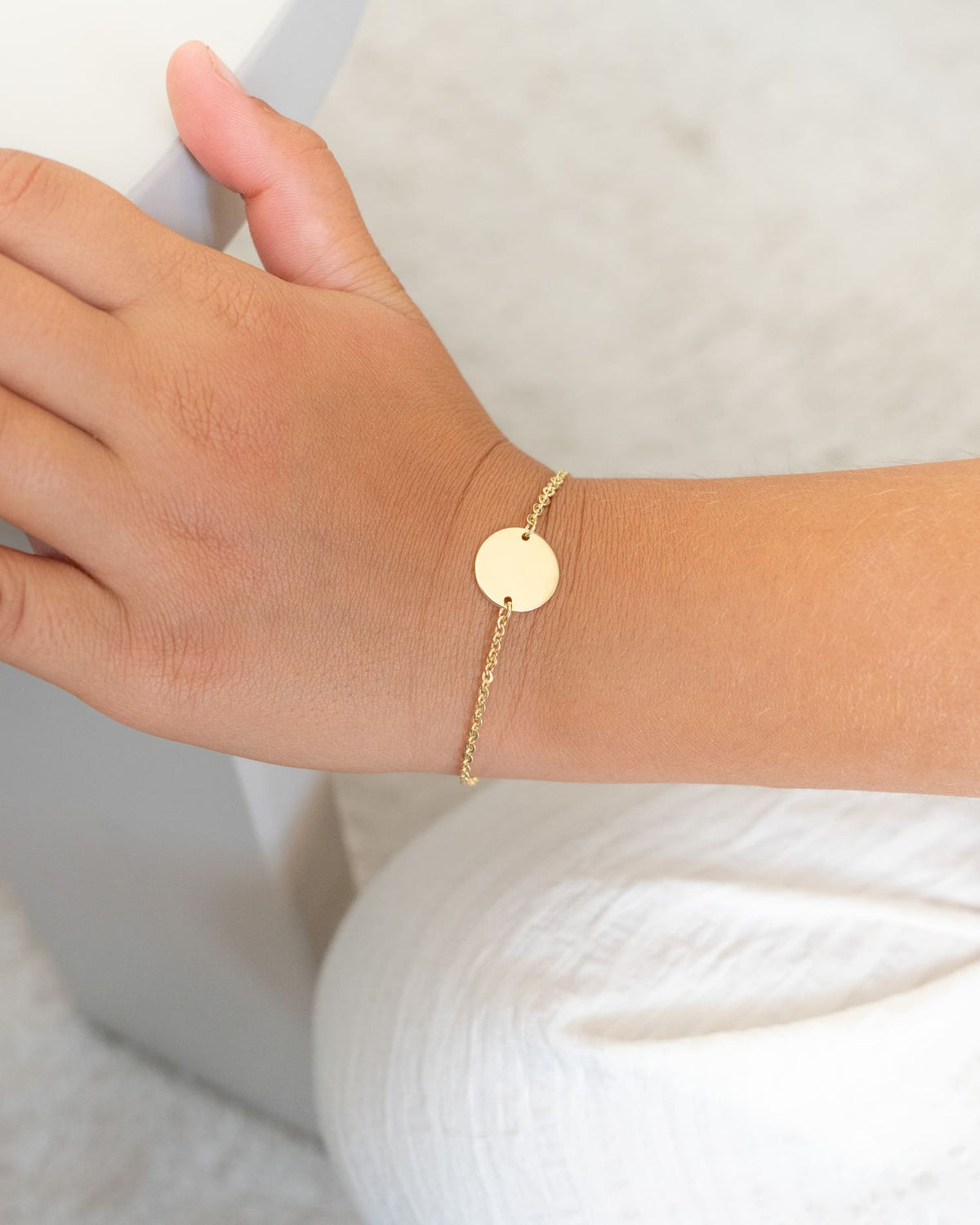 Gravurarmband Gravurplatte Rund