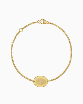 Fingerabdruck Gravurarmband Gravurplatte Oval