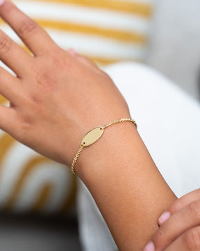 Geburtsdaten Gravurarmband Gravurplatte Oval