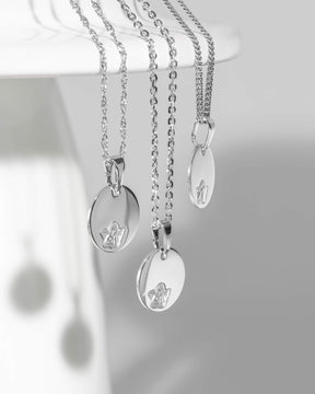 Gravurplatten Anhänger Halskette Schutzengel 12mm