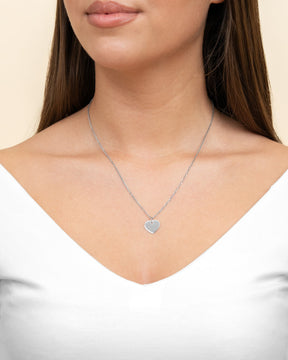 Hart ketting graveerplaatje hanger 13mm