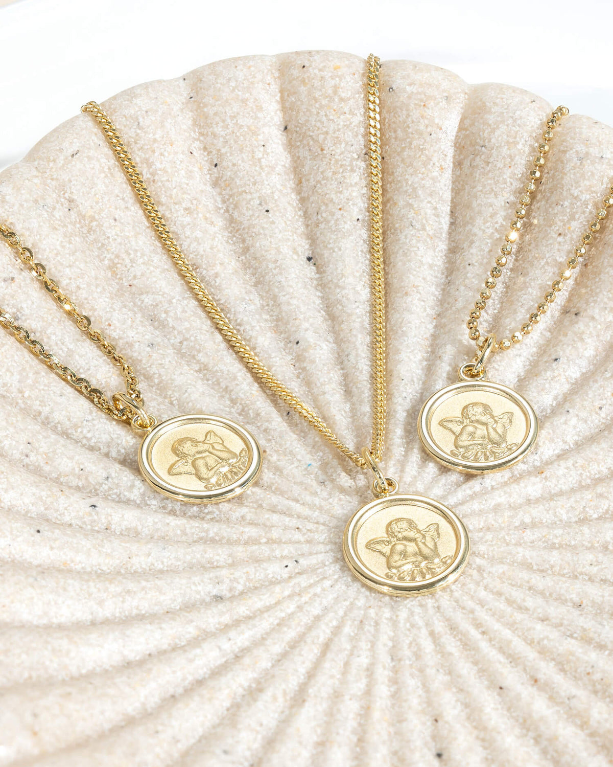 Graveerplaatjes hanger ketting beschermengel