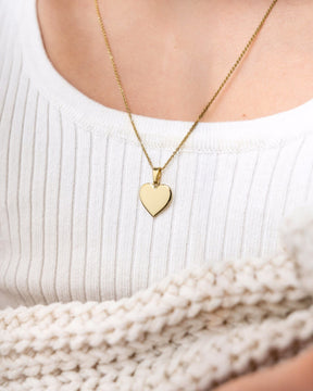 Star sign heart necklace engraving plate pendant 12mm