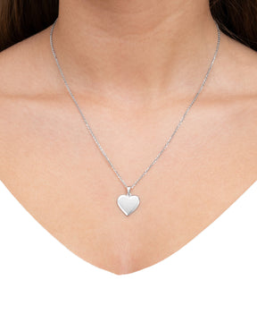 Heart necklace engraving plate pendant 15mm