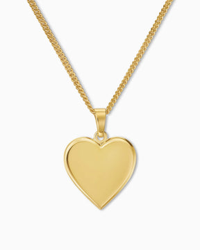 Hart ketting graveerplaatje hanger 15mm