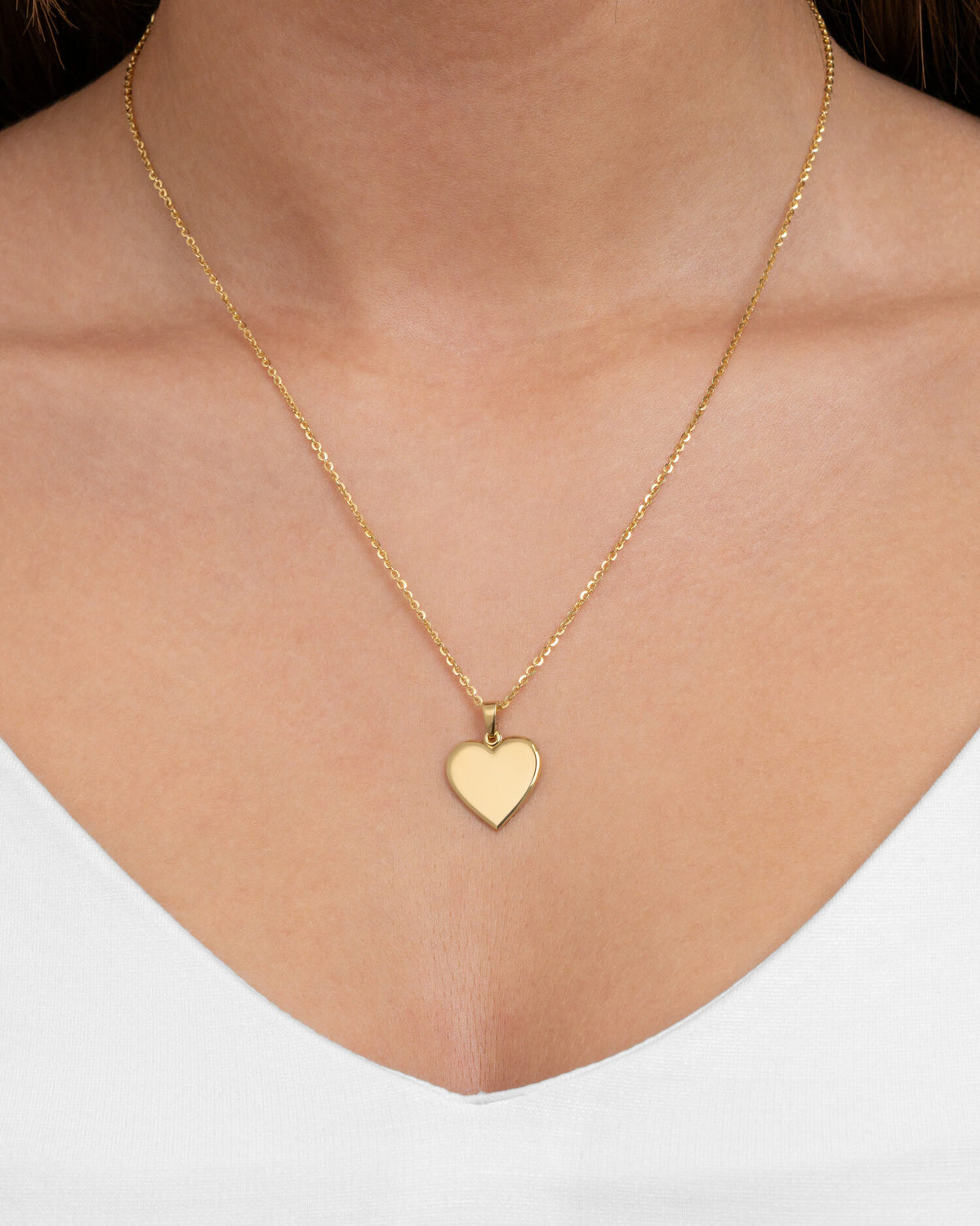 Hart ketting graveerplaatje hanger 15mm