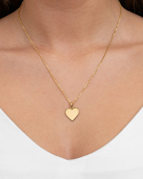 Hart ketting graveerplaatje hanger 15mm