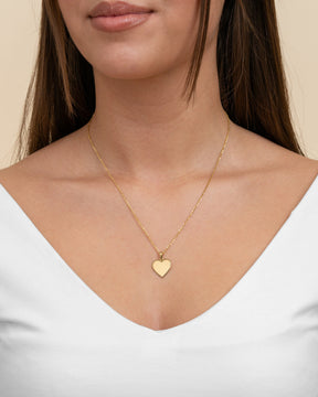Hart ketting graveerplaatje hanger 15mm