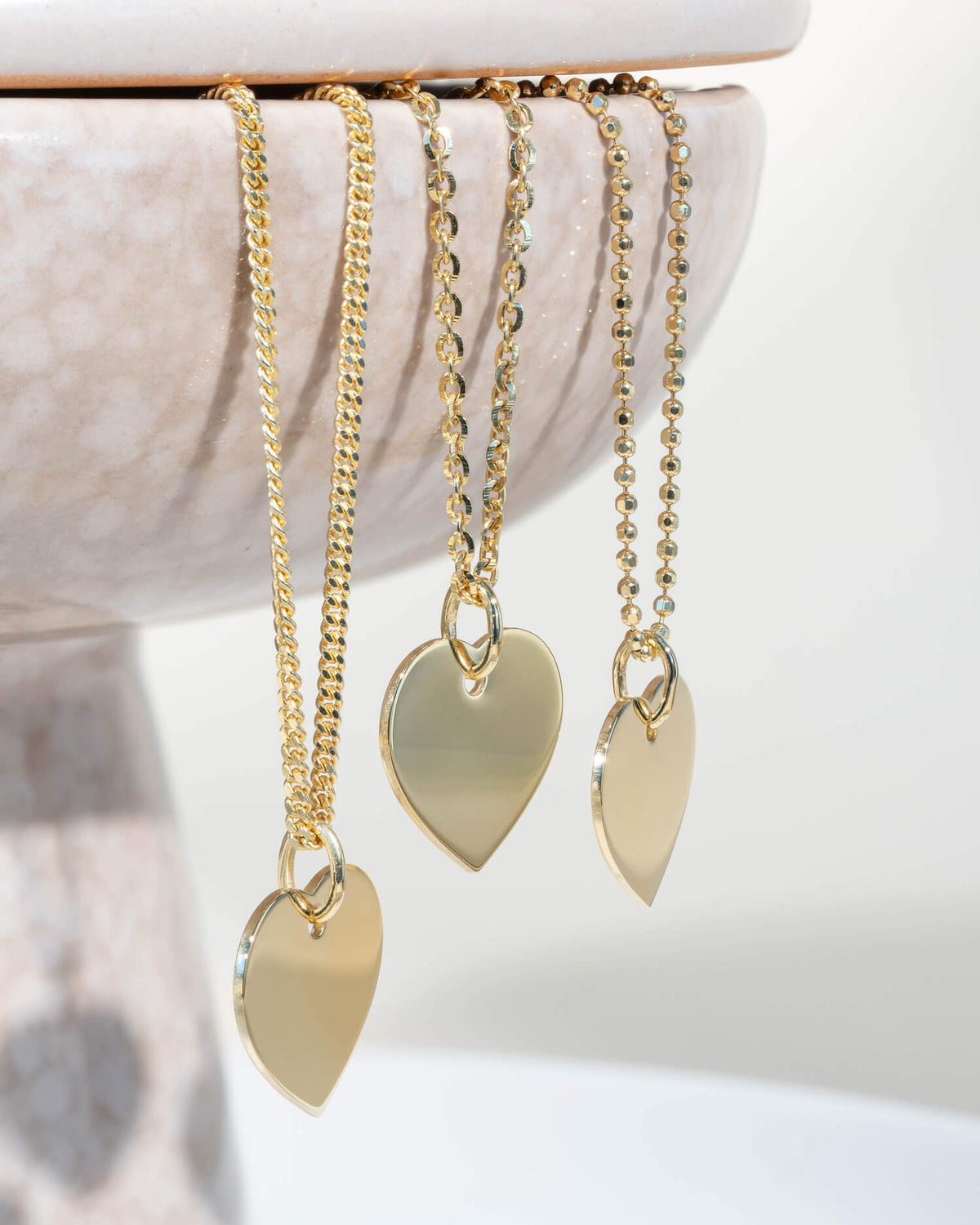 Kindersymbole Herz Halskette Gravurplatte Anhänger 13mm