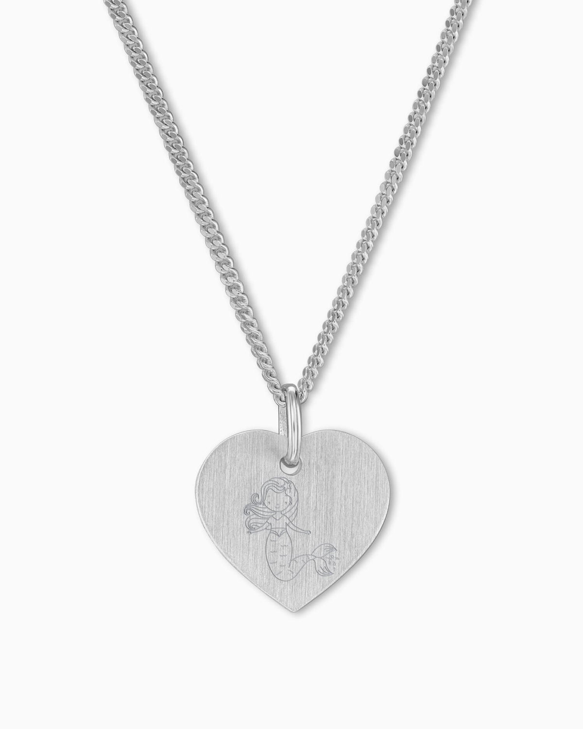 Child symbols heart necklace engraving plate pendant 13mm