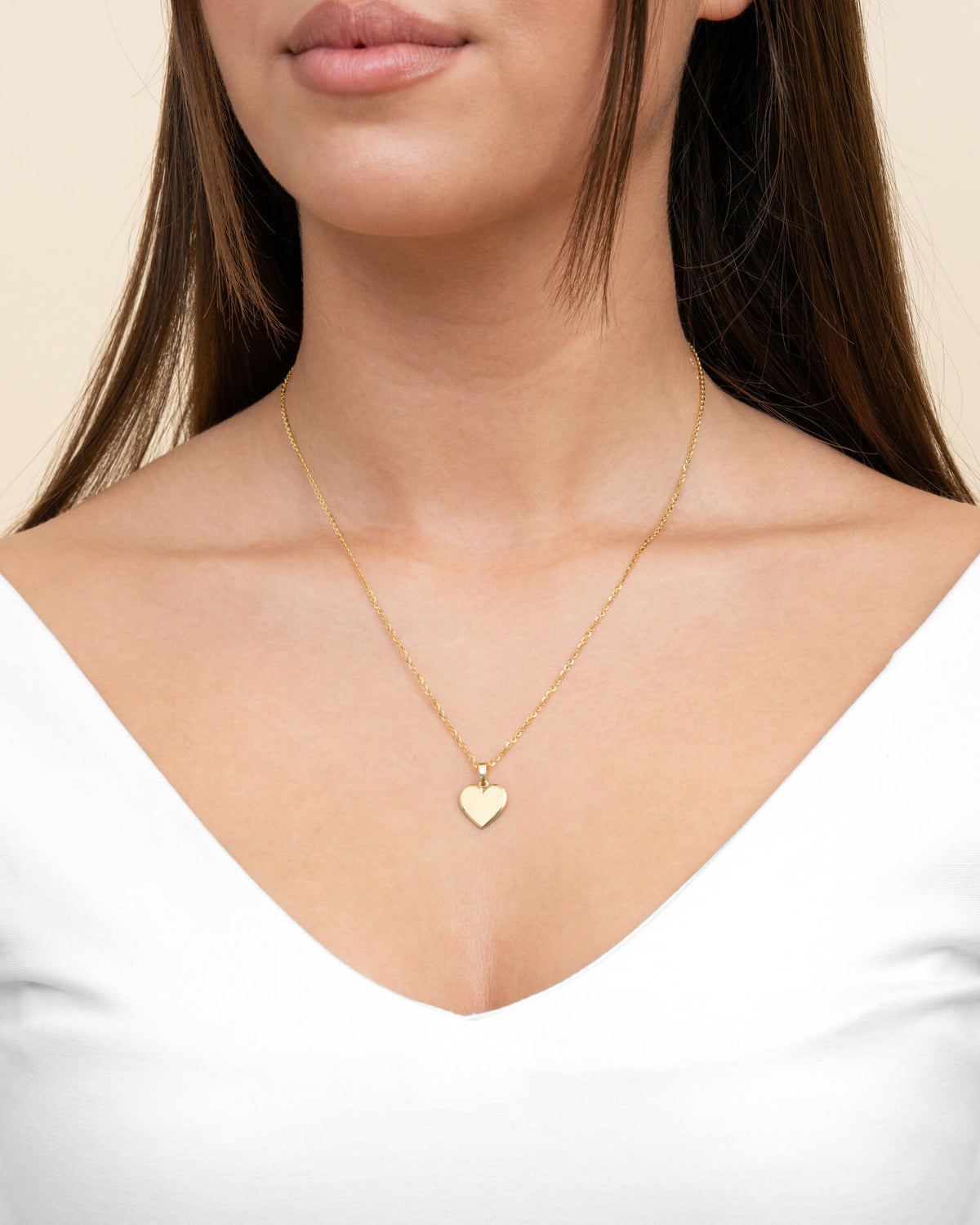 Voetafdruk hart ketting graveerplaatje hanger 12mm