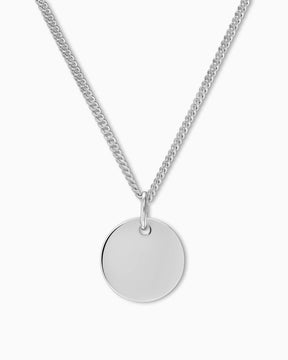 Engraving plate necklace pendant round 12mm