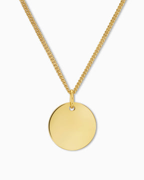 Engraving plates necklace pendant round 14mm