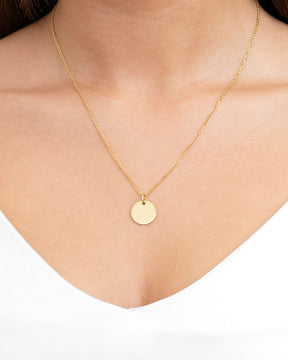 Engraving plates necklace pendant round 14mm