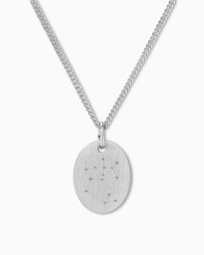 Sternzeichen Gravurplatten Halskette Anhänger Oval