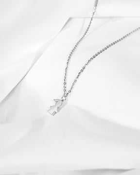 Girl's necklace pendant engraving plate
