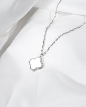 Handwriting Uploud cloverleaf necklace engraving plate