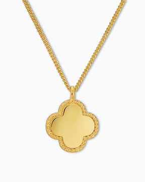 Klaverblad ketting graveerplaatje