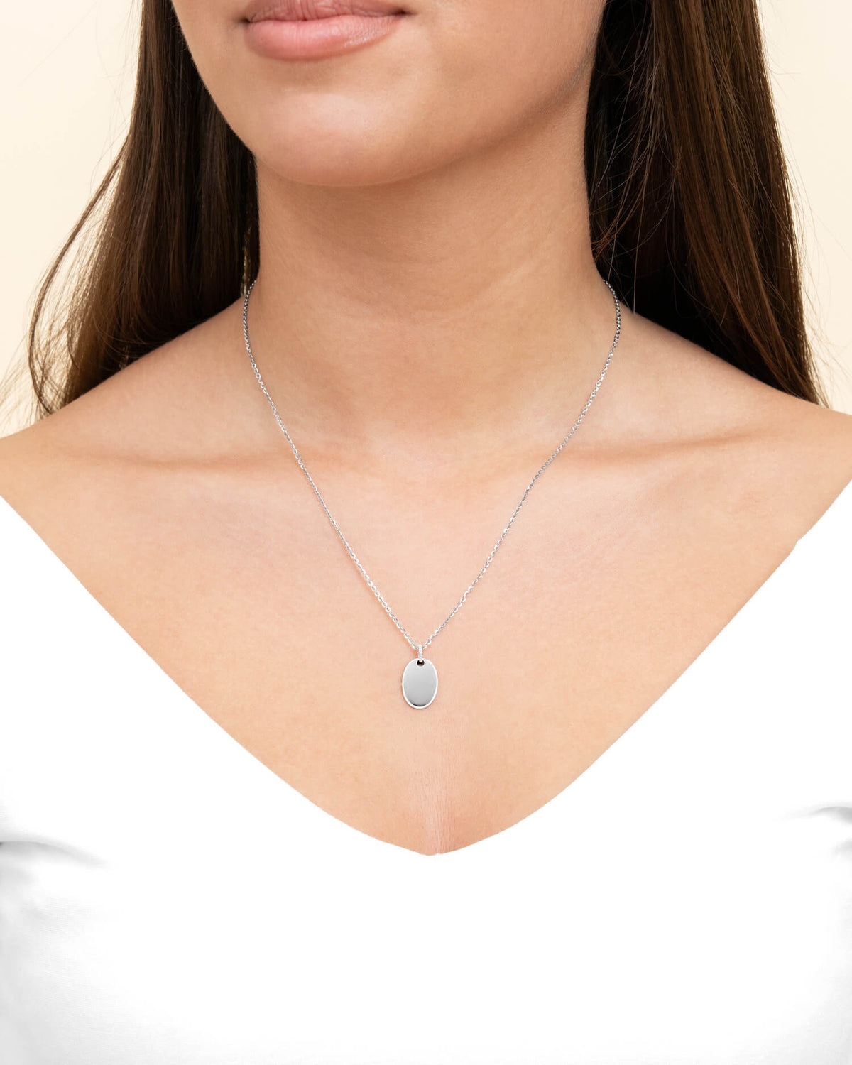 Geboorte bloem graveren platen ketting hanger zirkonia ovaal