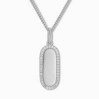 Zirkonia Anhängerketten für Damen - 925 Silber Rhodiniert