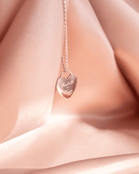 Hart ketting graveerplaatje hanger