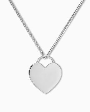 Hart ketting graveerplaatje hanger