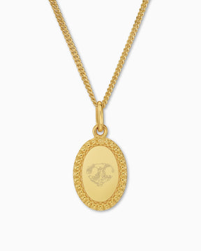 Nose print engraving plates necklace pendant oval