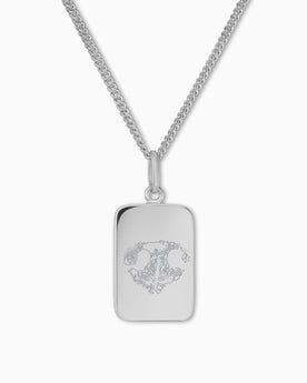 Nose print engraving plates necklace pendant square
