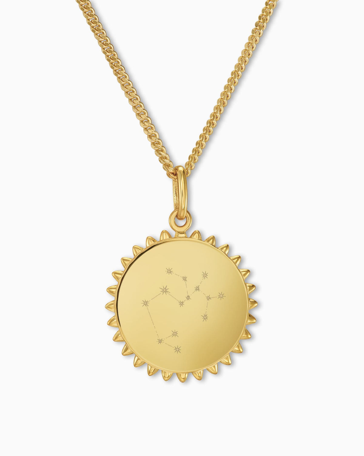 Sternzeichen Sonnen Halskette Gravurplatte Anhänger