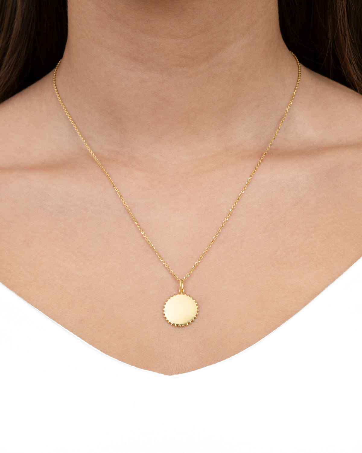 Handafdruk zon ketting graveerplaatje hanger