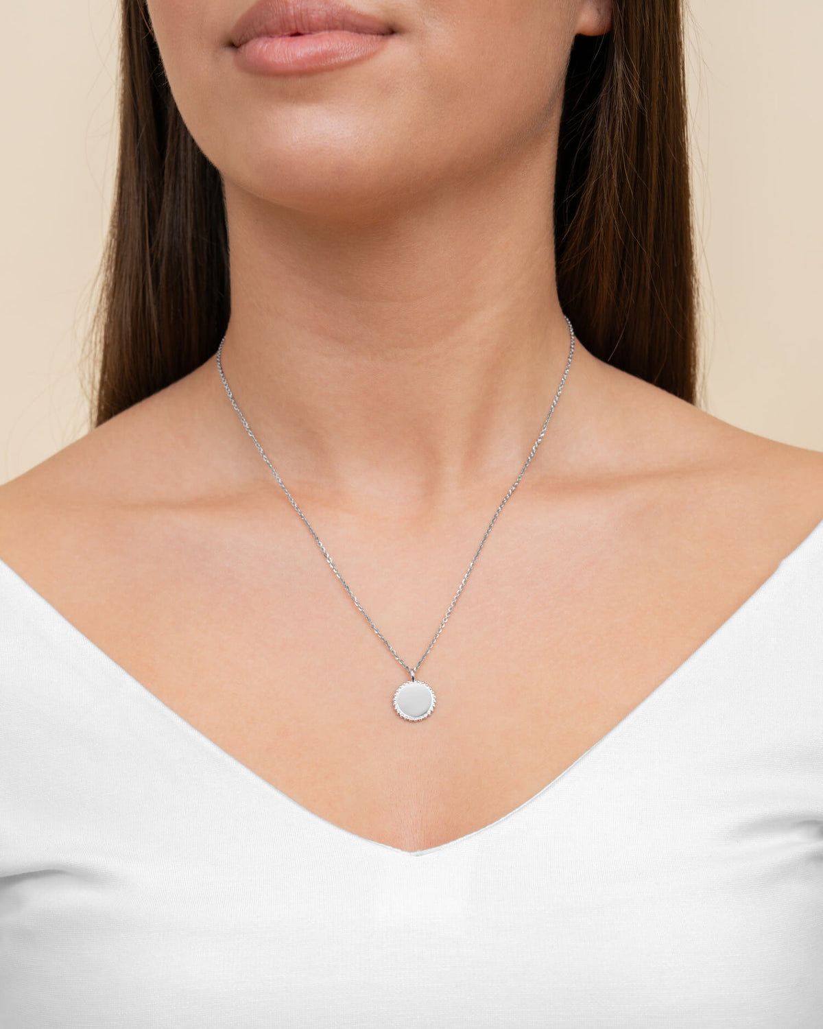 Grafische uploud graveerplaten halsketting hanger rond 14mm