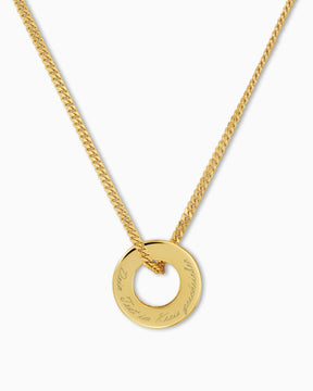 Ring Halskette Gravurplatte Anhänger