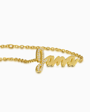 Zirconia Name Bracelet