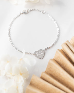 Gravurarmband Gravurplatte Herz