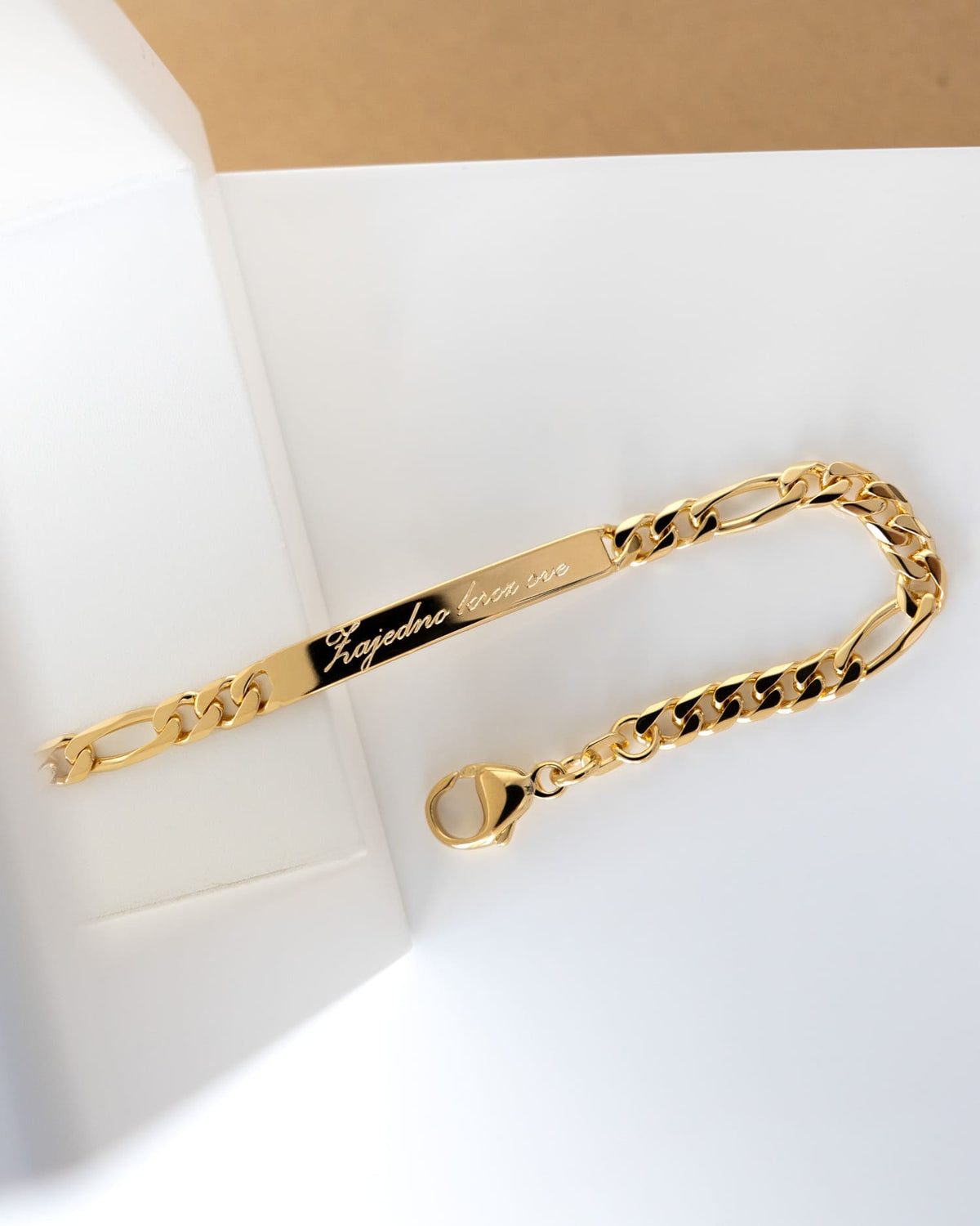 Partner Armbänder Gravurarmband Figaro
