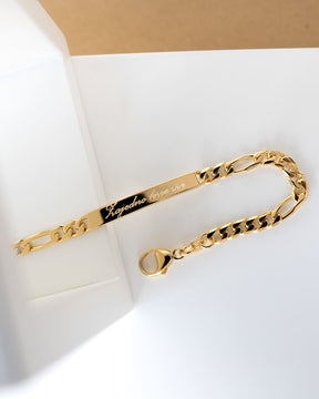 Partner Armbänder Gravurarmband Figaro