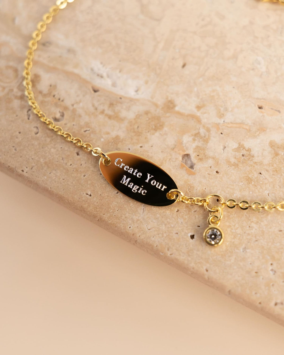 Engraving bracelet engraving plate oval zirconia