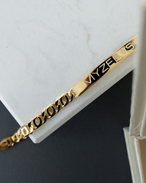 Engraving bracelet Engraving plate Tiger's eye ID bracelet