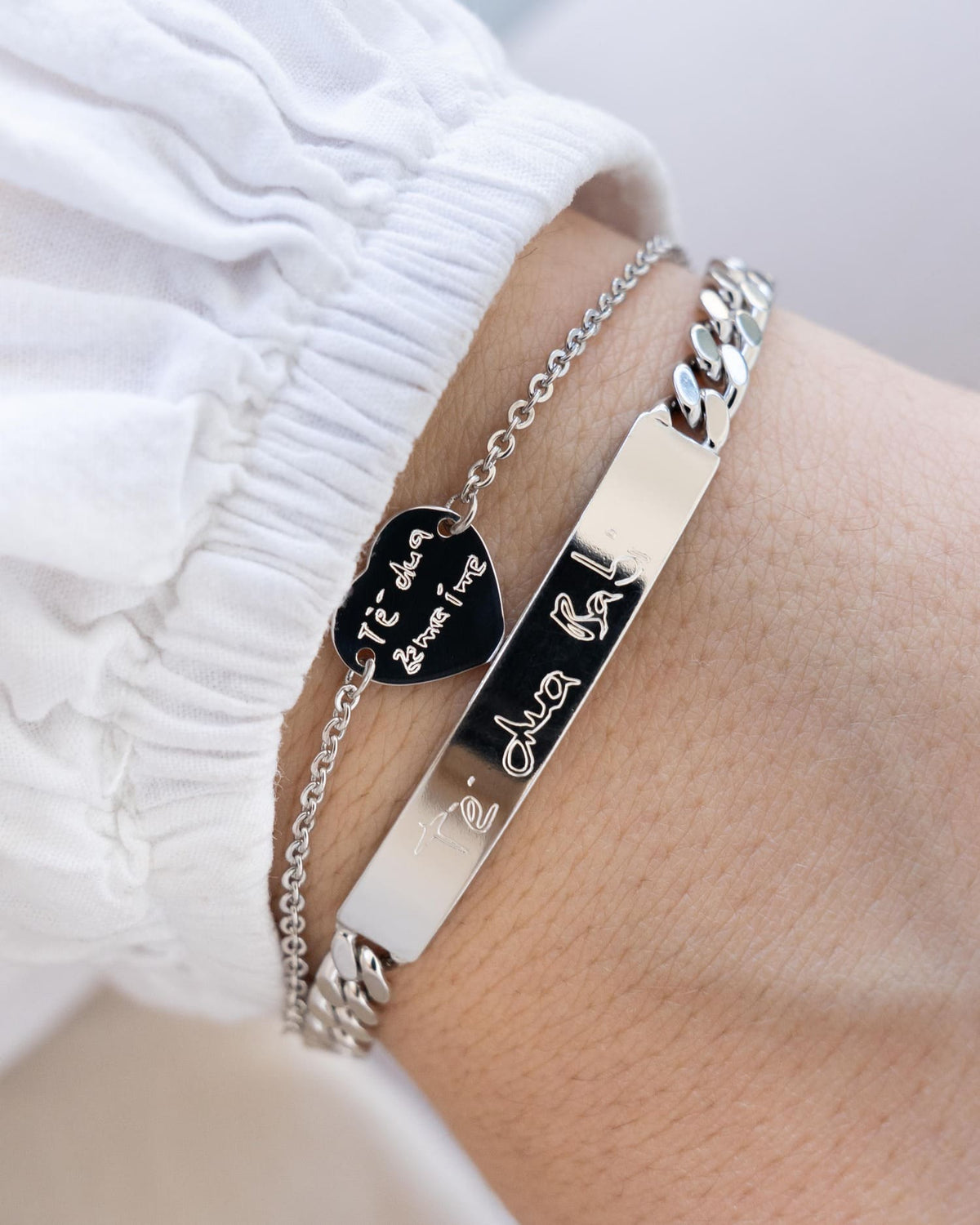 Gravurarmband Gravurplatte Herz