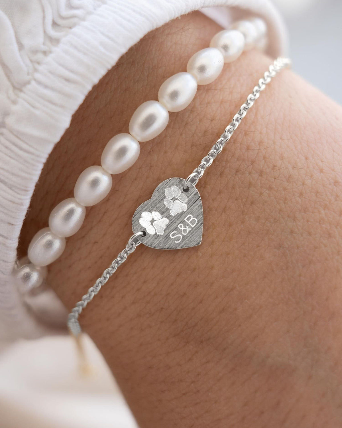 Engraving bracelet engraving plate heart