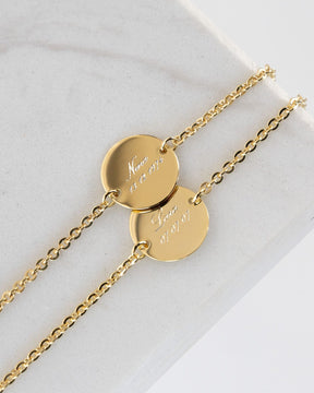 Graveerarmband graveerplaatje rond
