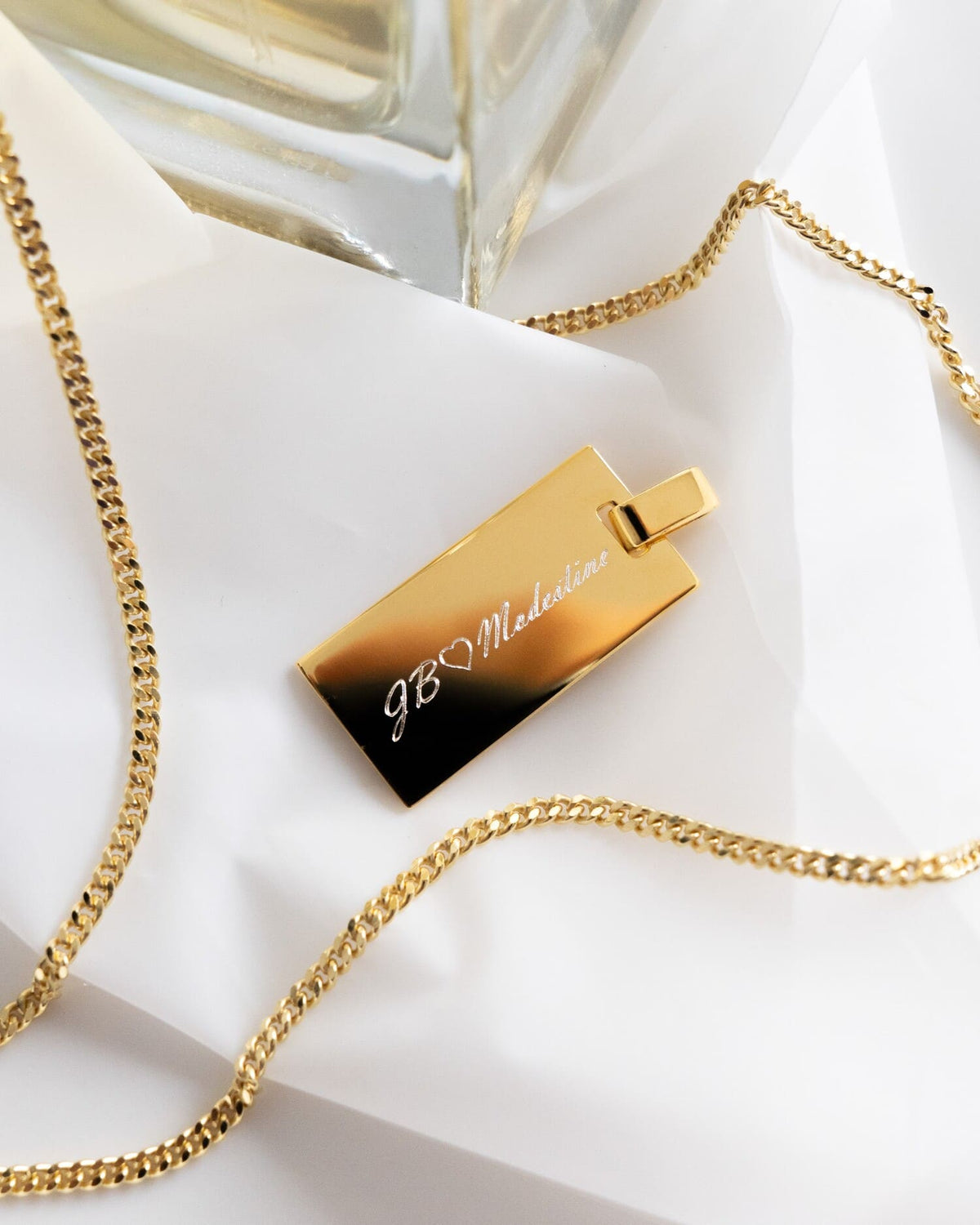 Engraving plates necklace pendant rectangle