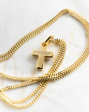 Kruis ketting hanger graveerplaatje