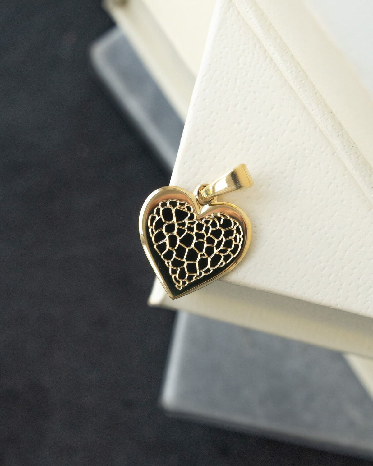 Paw print heart necklace engraving plate pendant 12mm