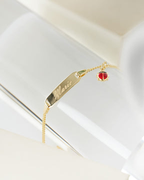 Gravurarmband Gravurplatte Marienkäfer