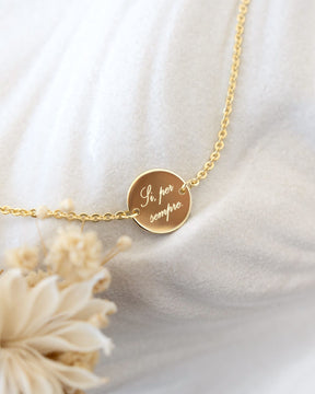 Graveerarmband graveerplaatje rond