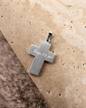 Kruis ketting graveerplaat hanger Sueno